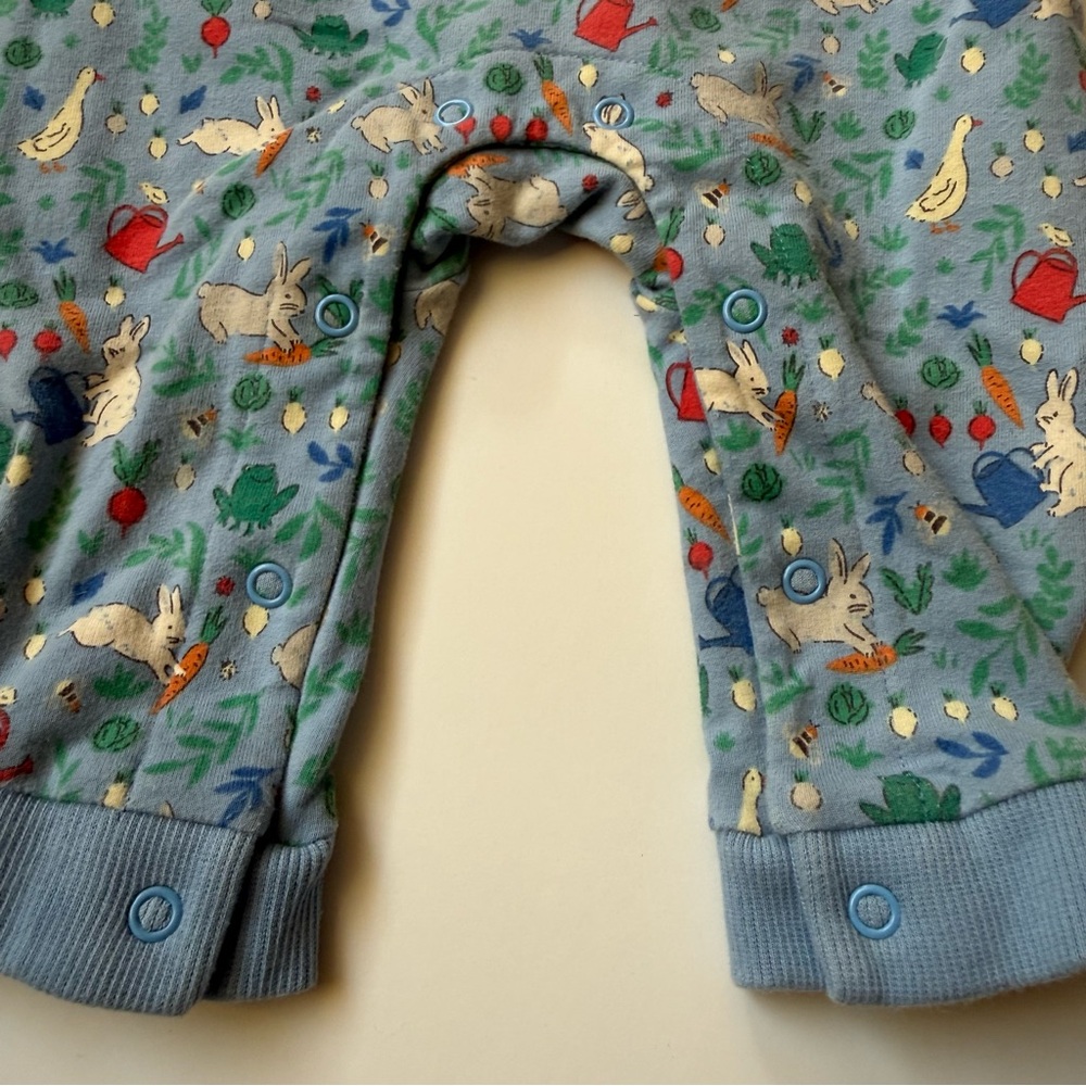 Mini Boden Garden Print Baby Overalls Dungarees Blue Green 6–9M - Picture 4 of 5